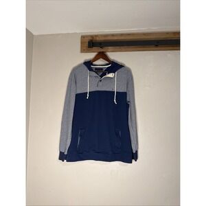 Tommy Hilfiger Pullover Hoodie Color Block In Blue And Grey Men's Size XXL